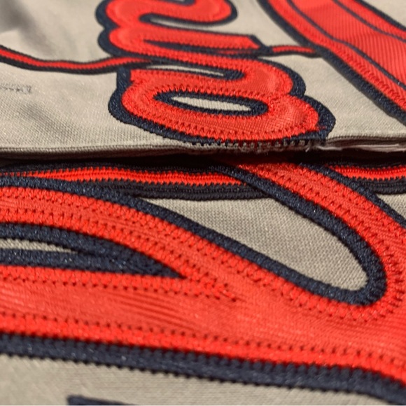 Chipper Jones Atlanta Braves 1995 World Series Jersey Mens XL NWT Road Gray - Picture 3 of 13